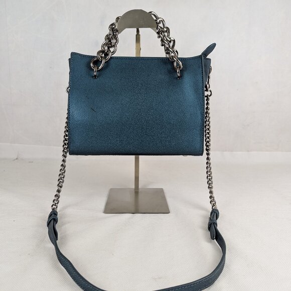 CHARLES & KEITH Teal Chain Handle Tote Bag Shoulder Bag - Picture 1 of 15